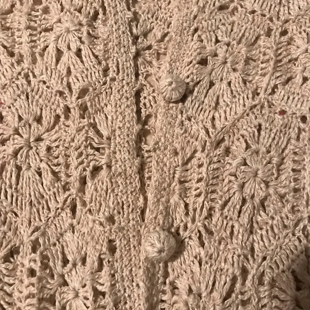 Valerie Stevens- pure linen natural color boho weave sweater Small - Picture 4 of 13